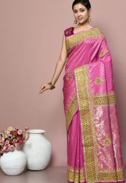 Kanchipuram Silk Saree in Pink