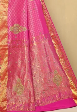 Kanchipuram Silk Saree in Fuchsia
