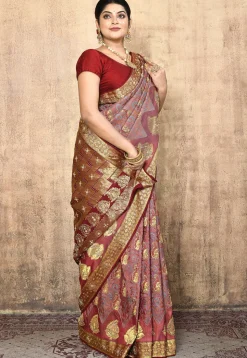 Kanchipuram Silk Saree in Pink