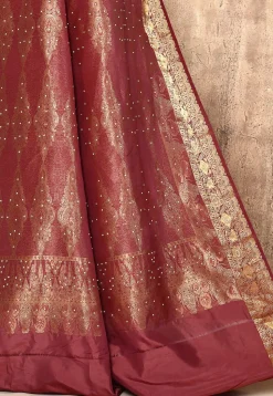Kanchipuram Silk Saree in Maroon