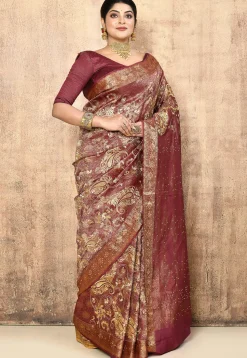 Kanchipuram Silk Saree in Maroon