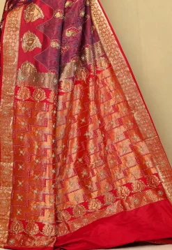 Kanchipuram Silk Saree in Wine