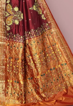 Kanchipuram Silk Saree in Maroon