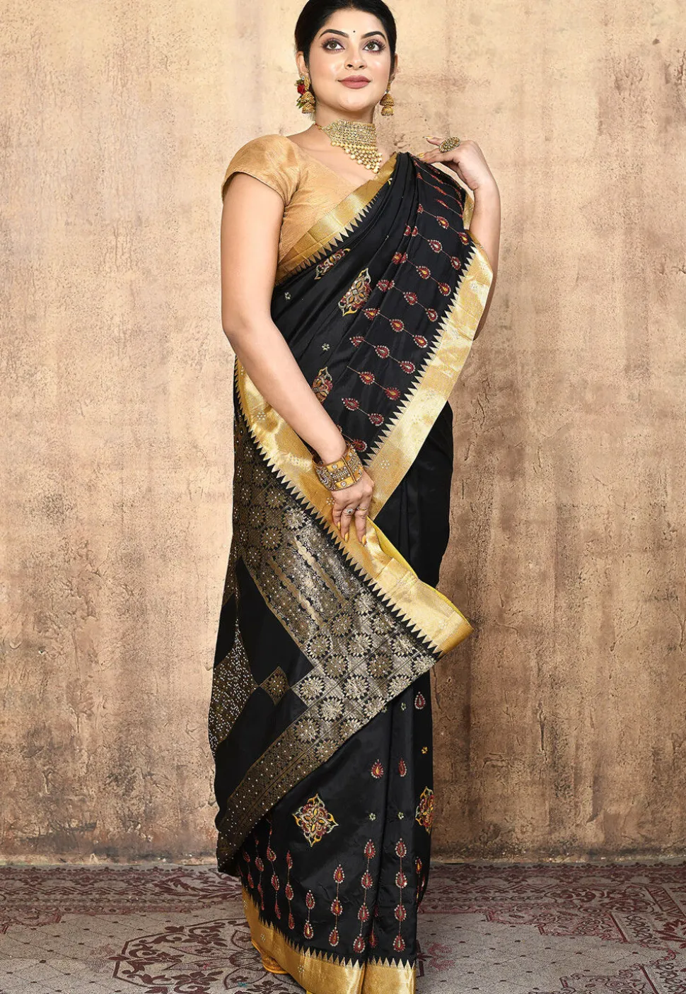 Kanchipuram Silk Saree in Black