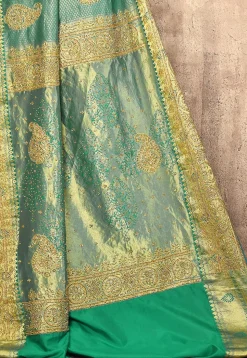 Kanchipuram Silk Saree in Sea Green