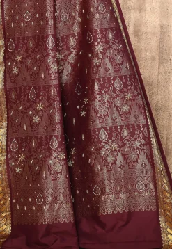 Kanchipuram Silk Saree in Maroon