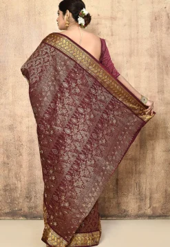 Kanchipuram Silk Saree in Maroon