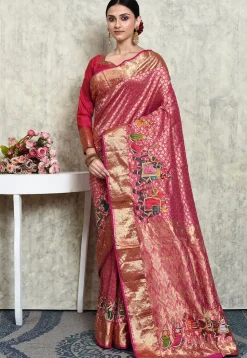 Kanchipuram Silk Saree in Magenta