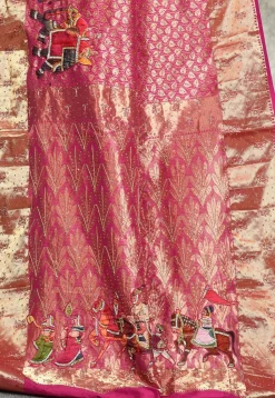 Kanchipuram Silk Saree in Magenta