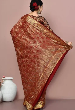 Kanchipuram Silk Saree in Maroon