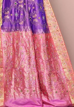 Kanchipuram Silk Saree in Purple