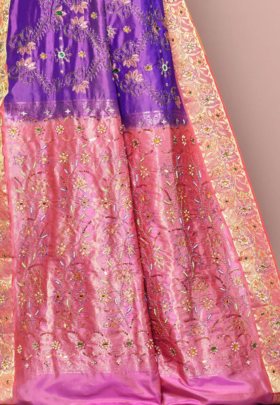 Kanchipuram Silk Saree in Purple