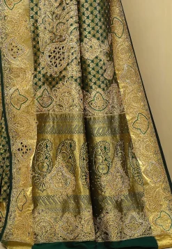 Kanchipuram Silk Saree in Dark Green