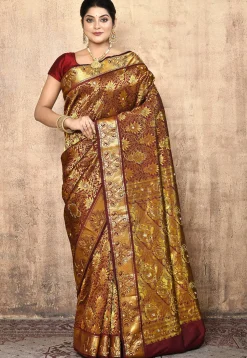 Kanchipuram Silk Saree in Maroon