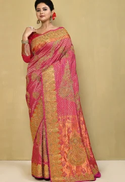 Kanchipuram Silk Saree in Fuchsia