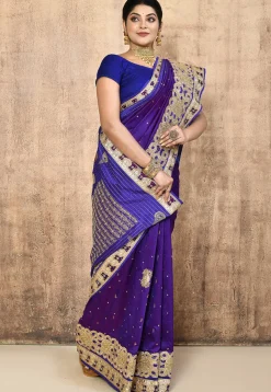Kanchipuram Silk Saree in Purple