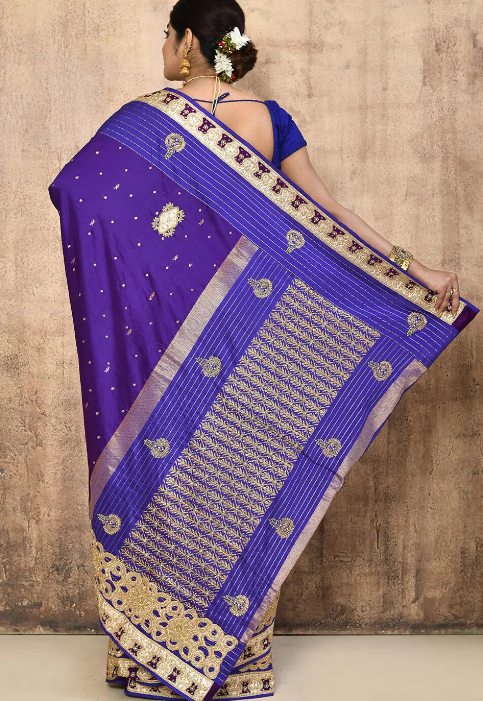 Kanchipuram Silk Saree in Purple