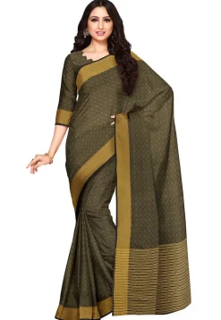 Kanchipuram Silk Saree in Dark Grey