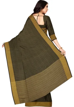 Kanchipuram Silk Saree in Dark Grey