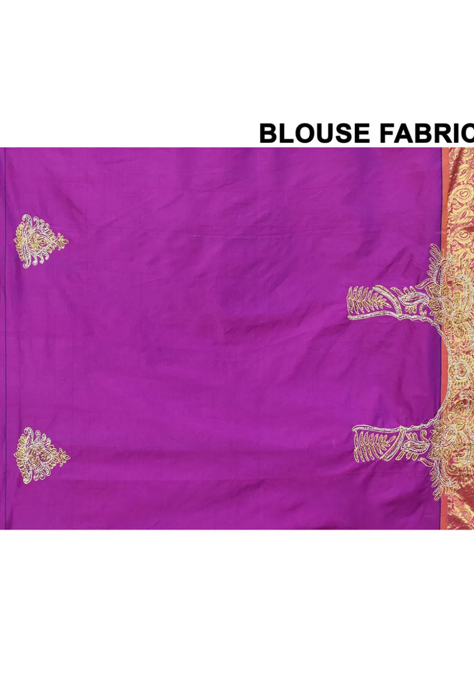 Kanchipuram Silk Two Part Saree in Orange and Purple