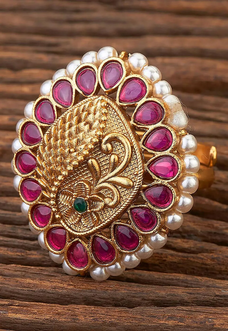 Kemp Stone Studded Adjustable Ring