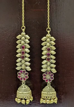 Kemp Stone Studded Jhumka Style Earrings