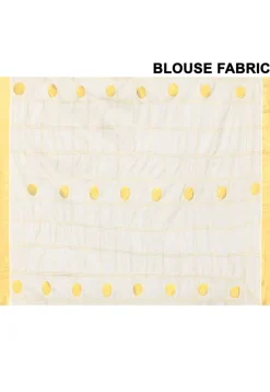 Kerala Kasavu Pure Cotton Saree in Off White