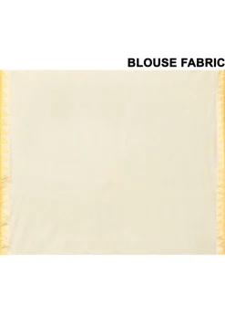 Kerala Kasavu Pure Cotton Saree in Off White