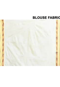 Kerela Kasavu Pure Cotton Saree in Off White