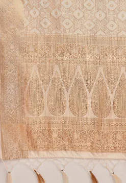 Kerela Kasavu Silk Saree in Cream