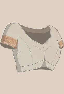 Kerela Kasavu Silk Saree in Cream