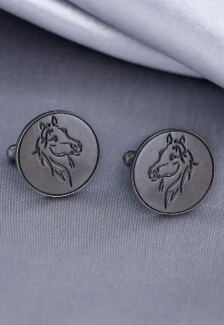 KIngs Knight Metallic Cufflink Pair