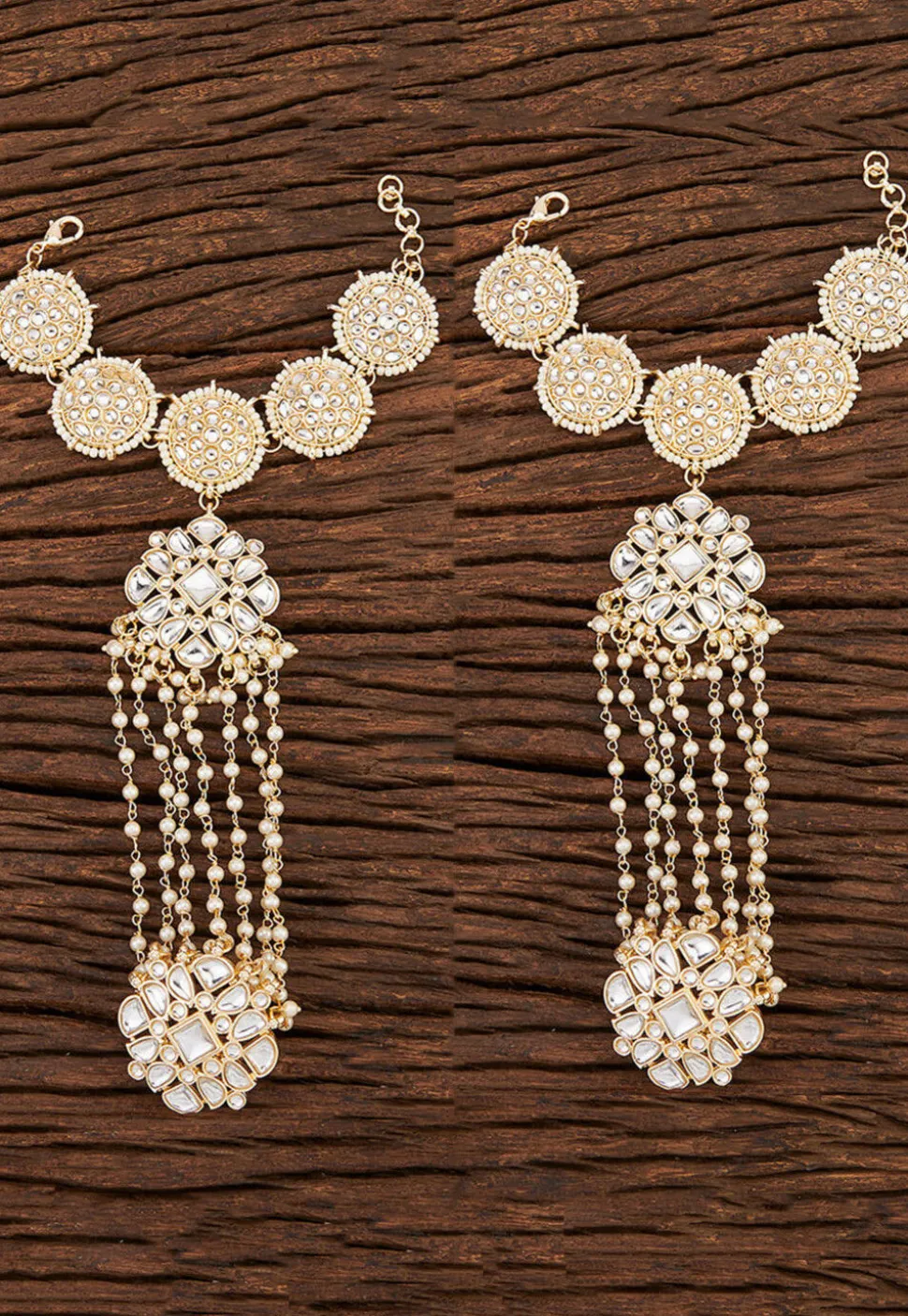 Kundan Adjustable Haath Phool Pair