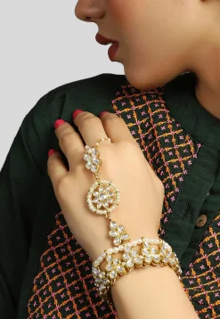 Kundan Adjustable Haath Phool