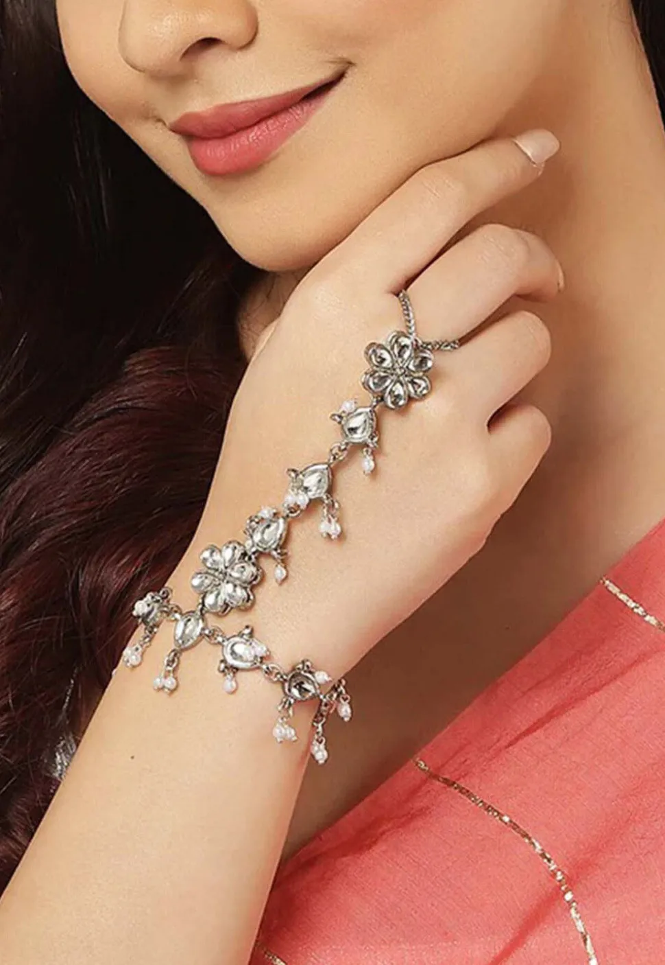Kundan Adjustable Haath Phool
