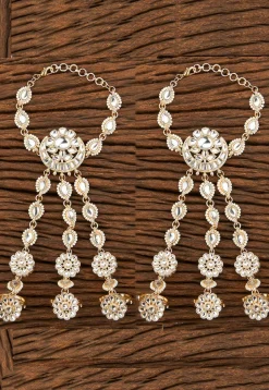 Kundan Adjustable Haath Phool Pair