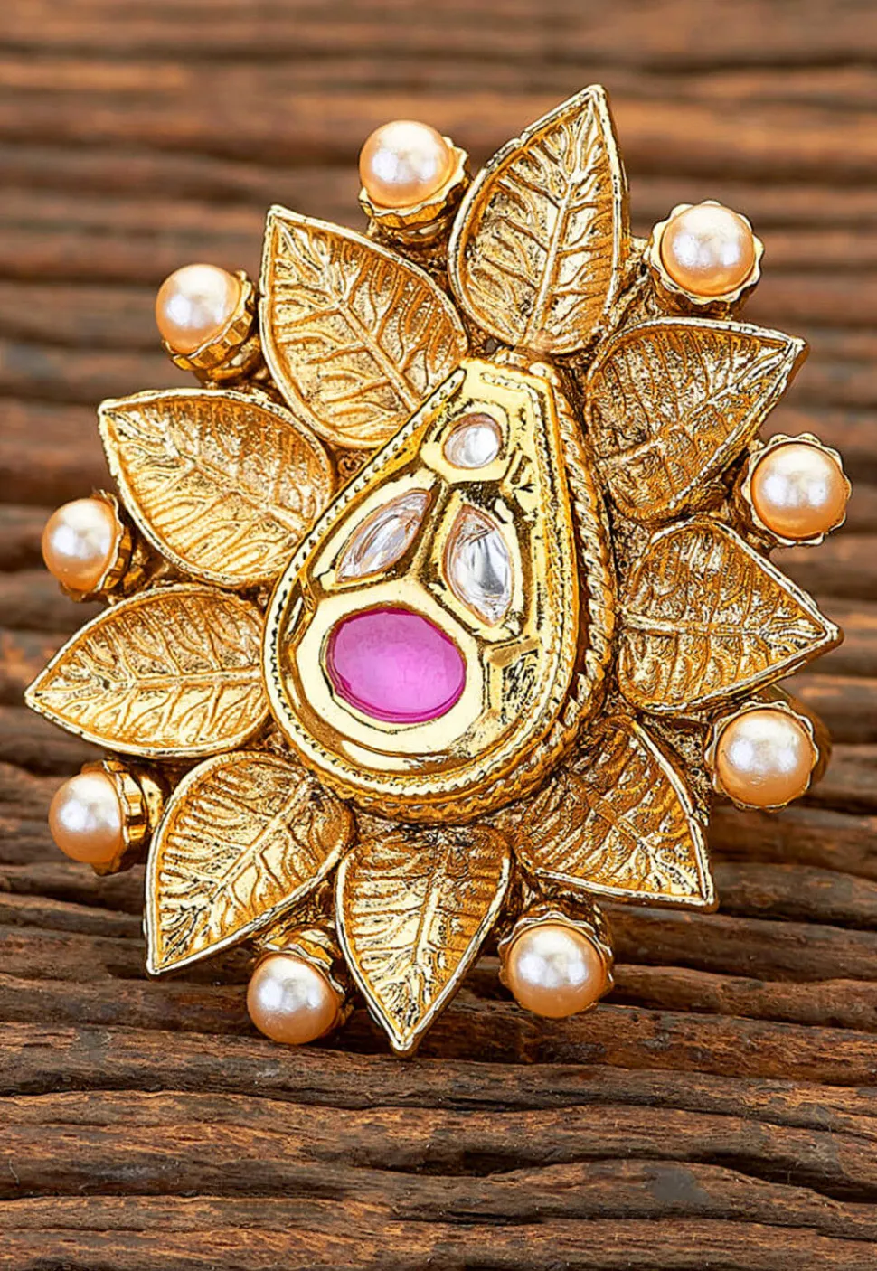 Kundan Adjustable Ring