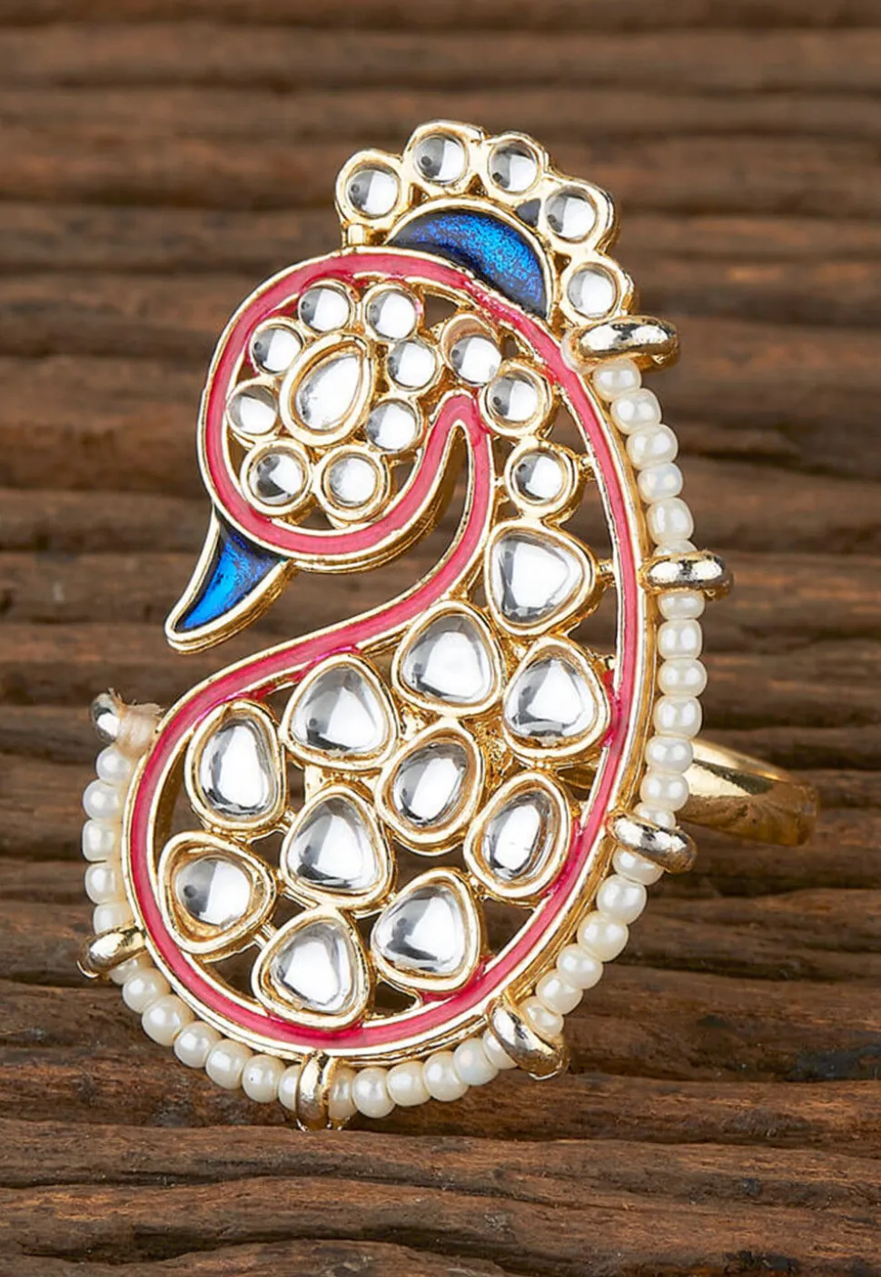 Kundan Adjustable Ring