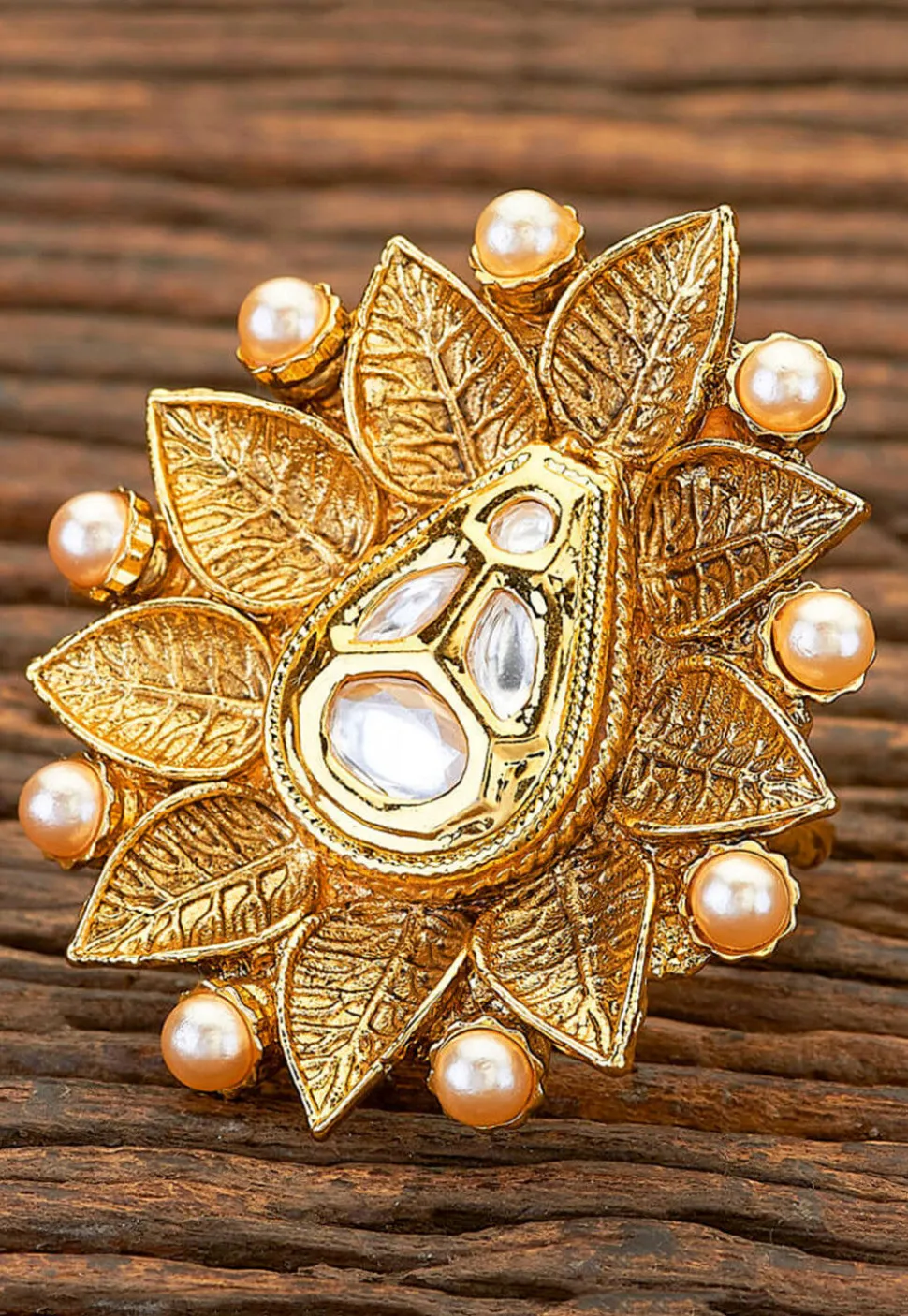Kundan Adjustable Ring