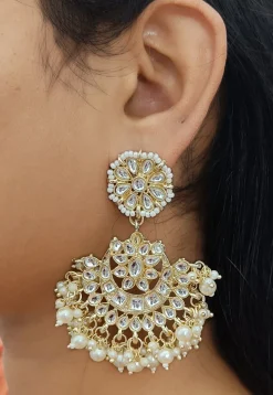 Kundan Chandbali Earrings
