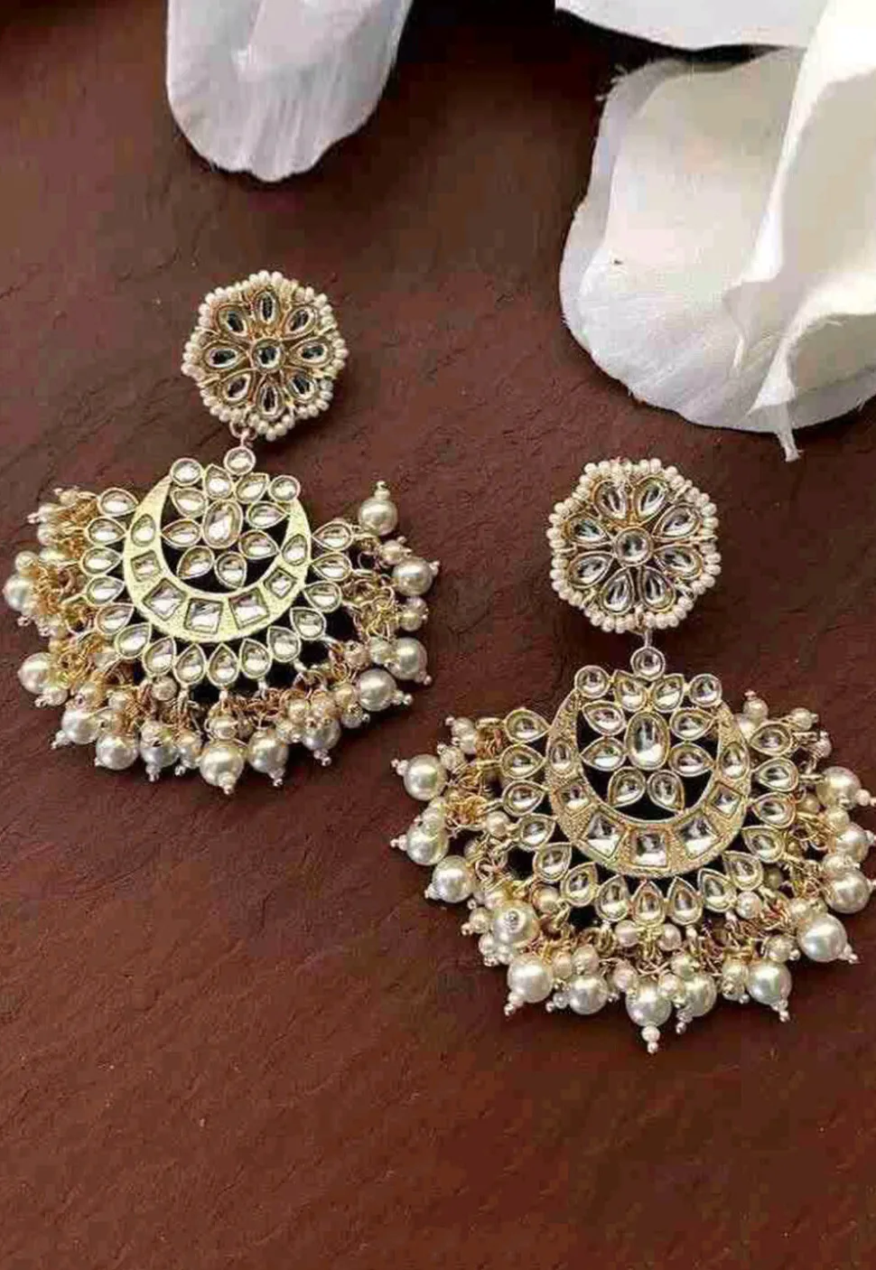 Kundan Chandbali Earrings