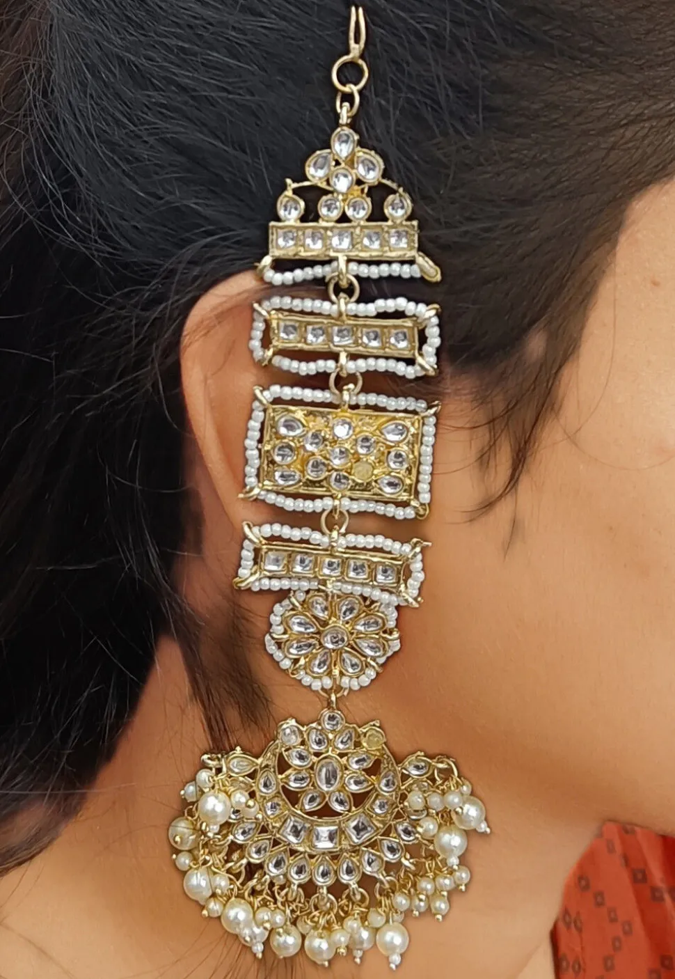 Kundan Chandbali Earrings
