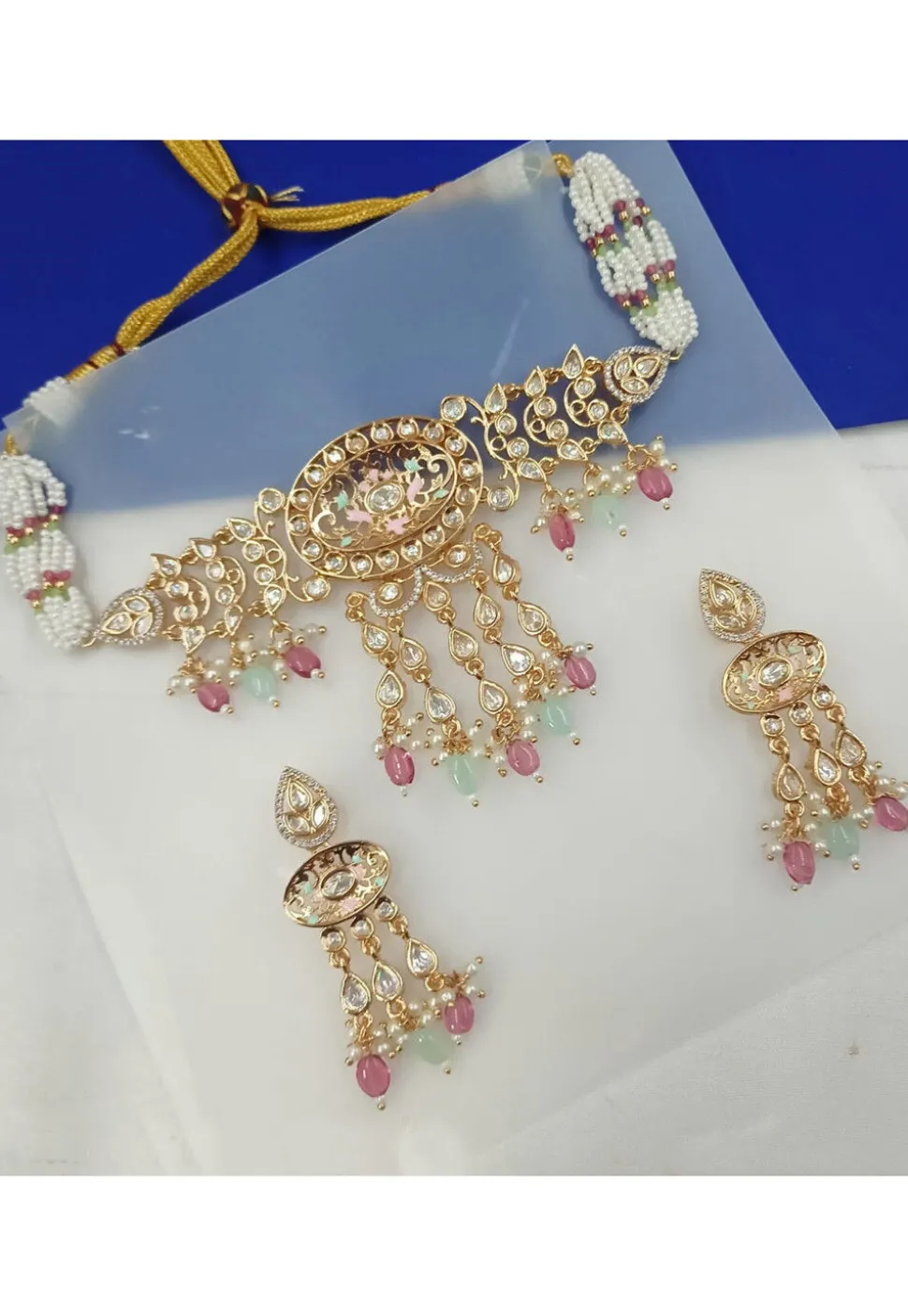 Kundan Choker Necklace Set