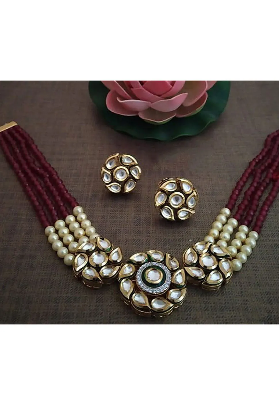 Kundan Choker Necklace Set