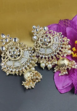 Kundan Jhumka Style Earrings