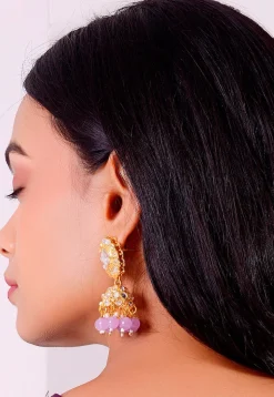 Kundan Jhumka Style Earrings