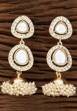 Kundan Jhumka Style Earrings