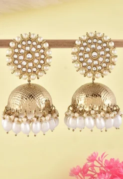 Kundan Jhumka Style Earrings