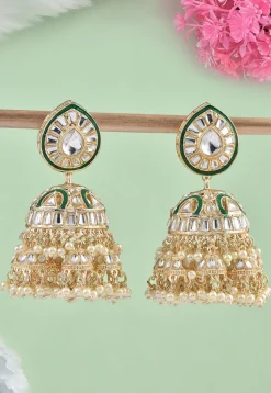 Kundan Jhumka Style Earrings