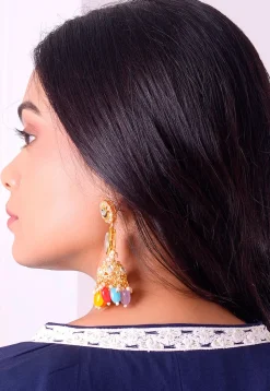 Kundan Jhumka Style Earrings